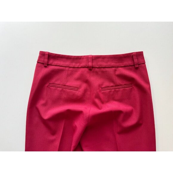 NWOT JUDITH & CHARLES Red Wool Suiting Cuffed Cropped Trousers Pants, Size 2 - Picture 6 of 11